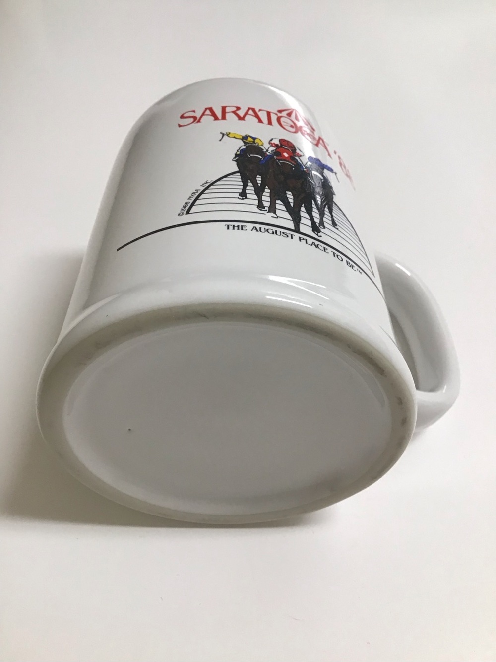 Saratoga '88 Horse Racing Souvenir Coffee Mug Ceramic Beer Tankard NY Vintage - Picture 5 of 8